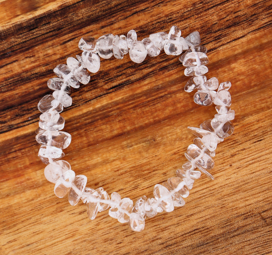 Quartz, Clear, Chip Bracelet