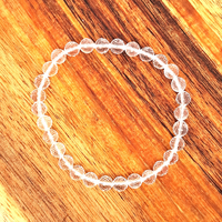 Quartz, Clear, Faceted 6mm Bracelet