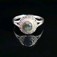 Labradorite, Faceted Sterling Silver Ring