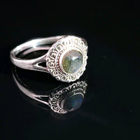 Labradorite, Faceted Sterling Silver Ring