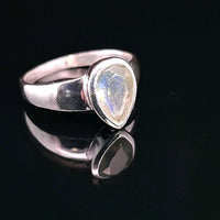 Labradorite, Faceted Sterling Silver Ring