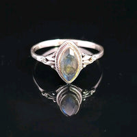 Labradorite, Faceted Sterling Silver Ring