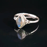 Labradorite, Faceted Sterling Silver Ring