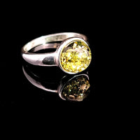 Amber, Sterling Silver Ring