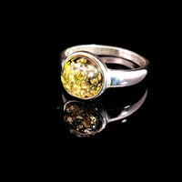 Amber, Sterling Silver Ring
