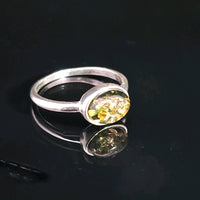 Amber, Sterling Silver Ring