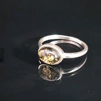 Amber, Sterling Silver Ring