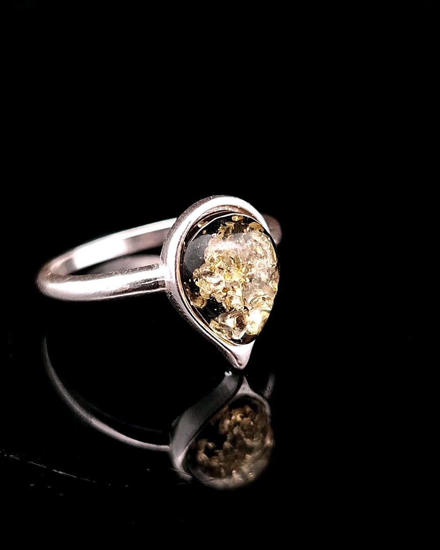 Amber, Sterling Silver Ring
