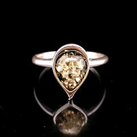 Amber, Sterling Silver Ring
