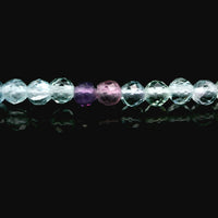 Fluorite, Rainbow 3mm Faceted Necklace - Silver Plated