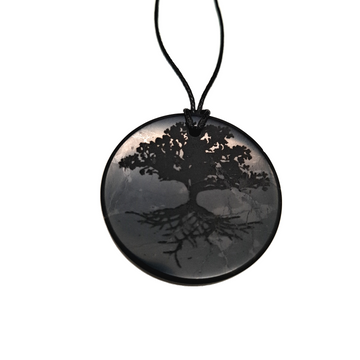 Shungite, Tree of Life, Pendant