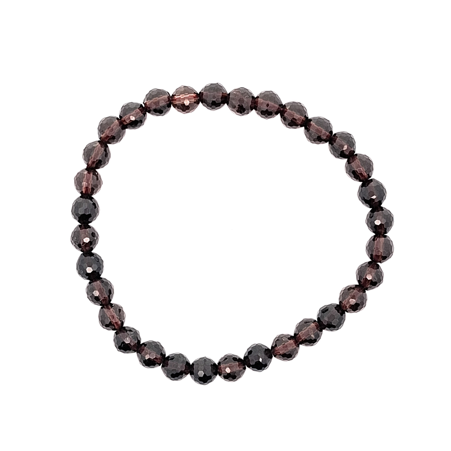 Smokey Quartz Faceted 6mm Bracelet