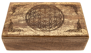 Flower of Life Wooden Box