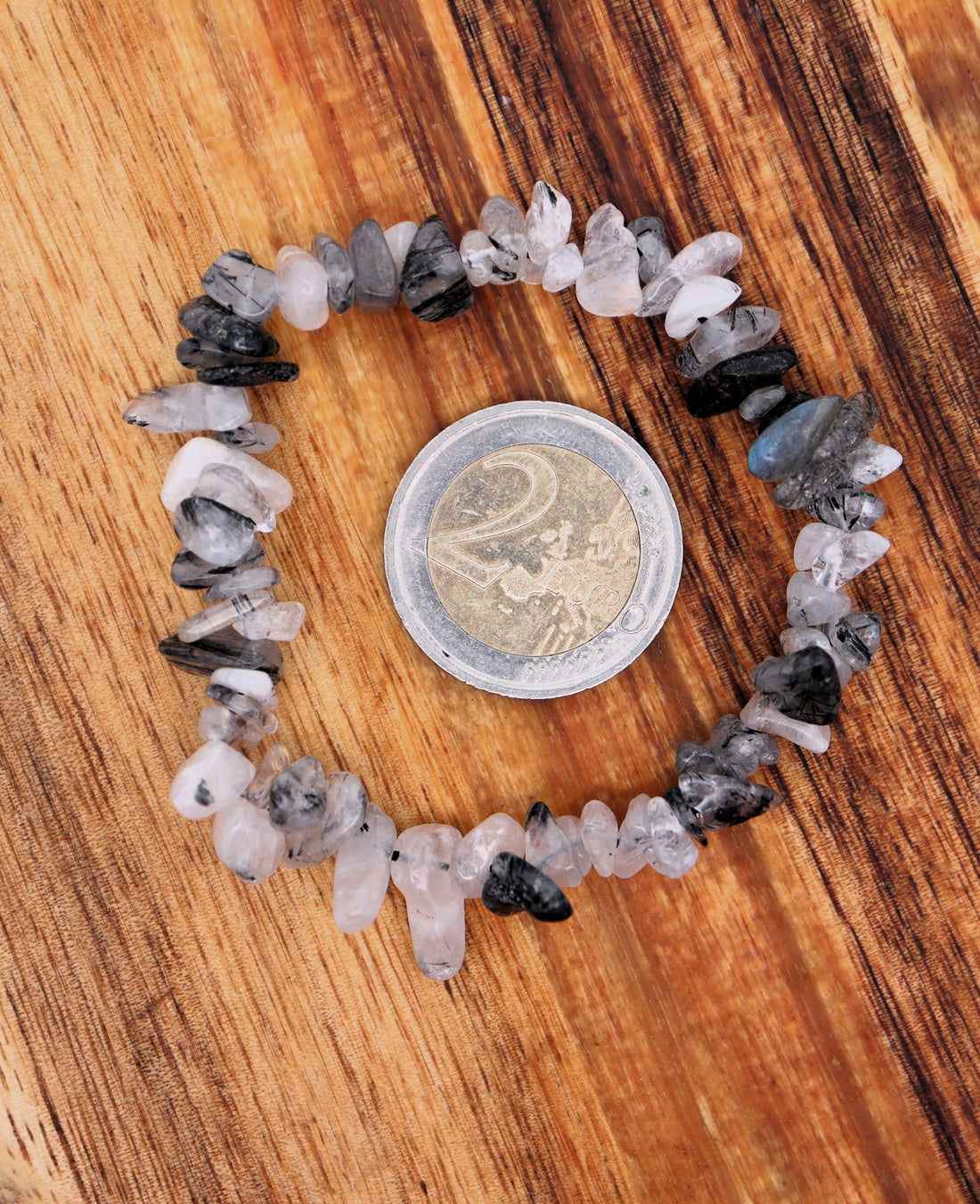 Tourmalinated Quartz Chip Bracelet