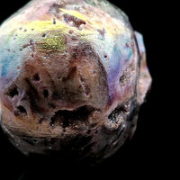 Titanium Aura Quartz Skull