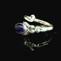 Amethyst Freesize Sterling Silver Ring