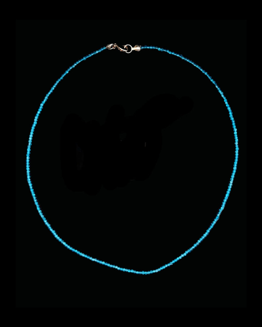 Apatite, Neon 2mm Faceted Necklace