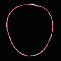 Ruby 3mm Faceted Necklace