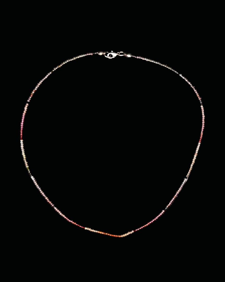 Sapphire, Tundra 2mm Faceted Necklace