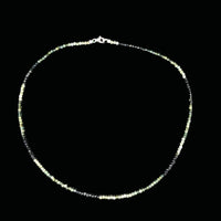 Tourmaline, Green 2mm Faceted Necklace