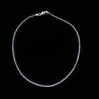 Sapphire, Blue 2.5mm Faceted Necklace