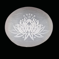 Selenite Lotus Palmstone