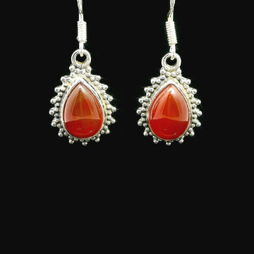 Carnelian Sterling Silver Earrings