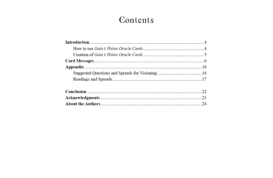 Gaia's Vision Oracle Cards