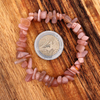 Moonstone, Peach, Chip Bracelet