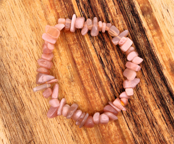 Moonstone, Peach, Chip Bracelet