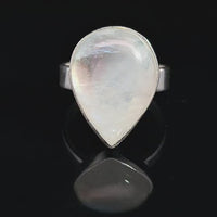 Moonstone, Rainbow, Sterling Silver Ring