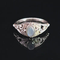 Labradorite, Faceted Sterling Silver Ring