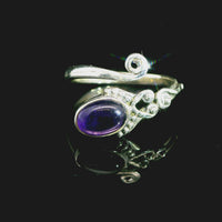 Amethyst Freesize Sterling Silver Ring