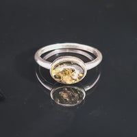 Amber, Sterling Silver Ring