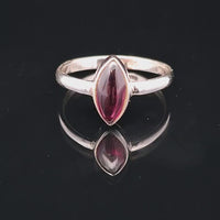 Garnet, Sterling Silver Ring