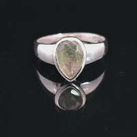Labradorite, Faceted Sterling Silver Ring
