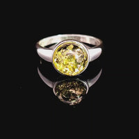Amber, Sterling Silver Ring