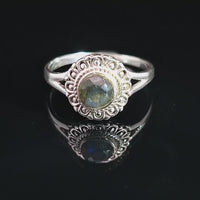 Labradorite, Faceted Sterling Silver Ring