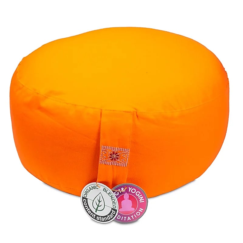 Meditation Cushion - Orange Organic Cotton