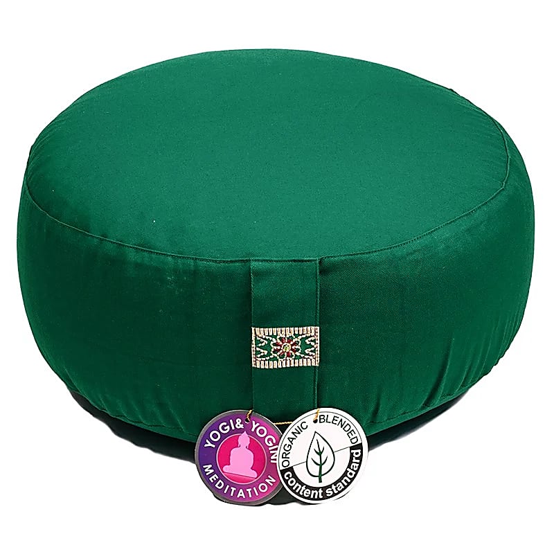 Meditation Cushion - Dark Green Organic Cotton