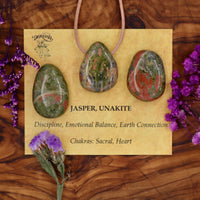 Jasper, Unakite Tumblestone Pendant