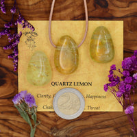 Quartz, Lemon Tumblestone Pendant