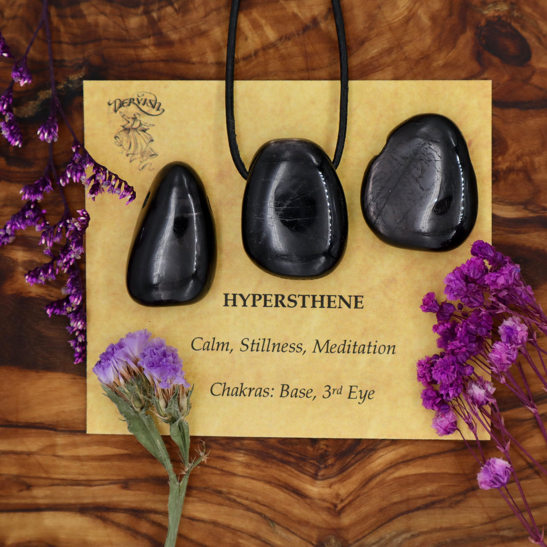 Hypersthene Tumblestone Pendant