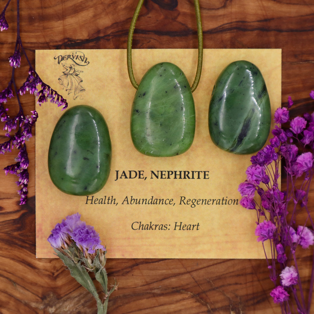 Jade, Nephrite Tumblestone Pendant