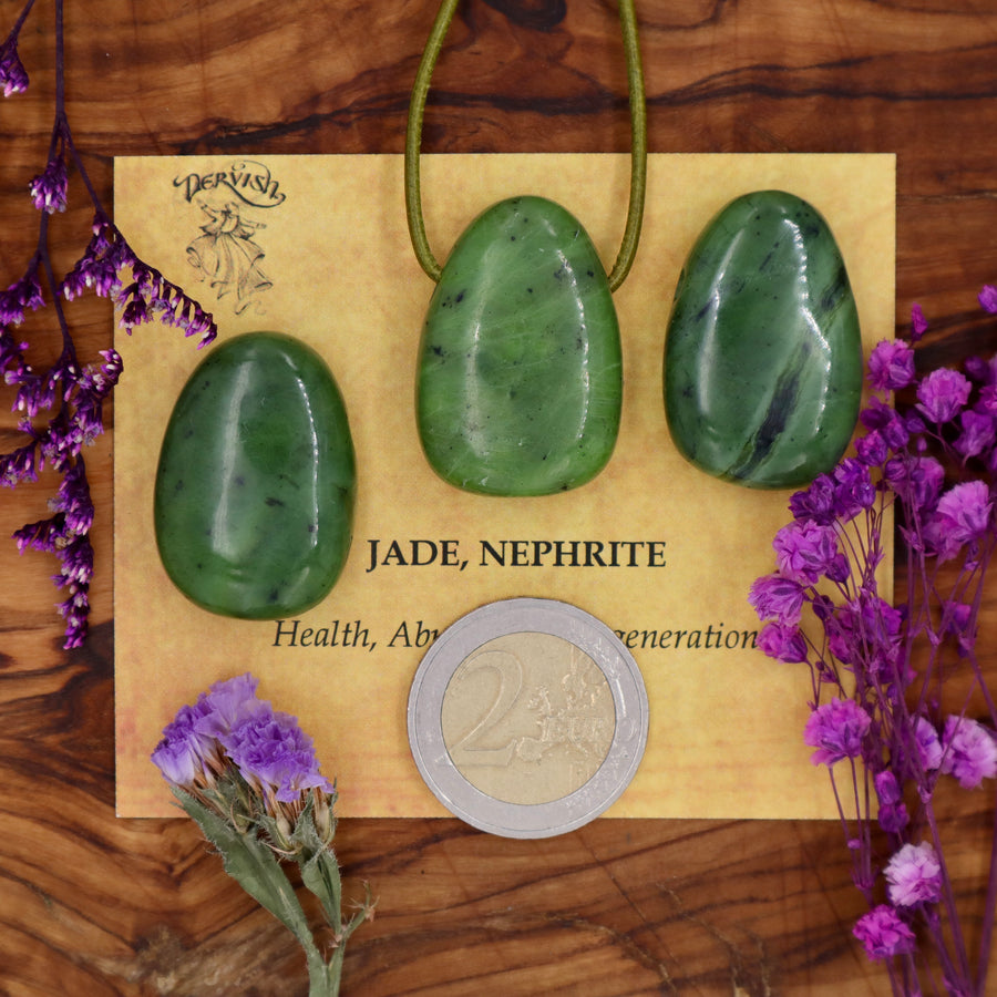 Jade, Nephrite Tumblestone Pendant