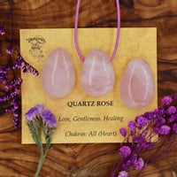 Quartz, Rose Tumblestone Pendant