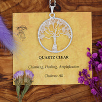 Quartz, Clear Tree of Life Pendant