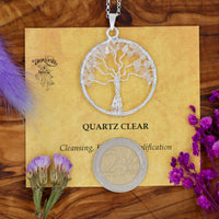 Quartz, Clear Tree of Life Pendant