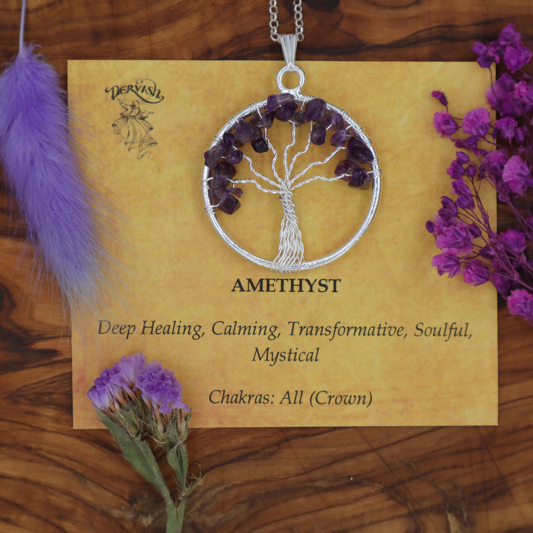 Amethyst Tree of Life Pendant