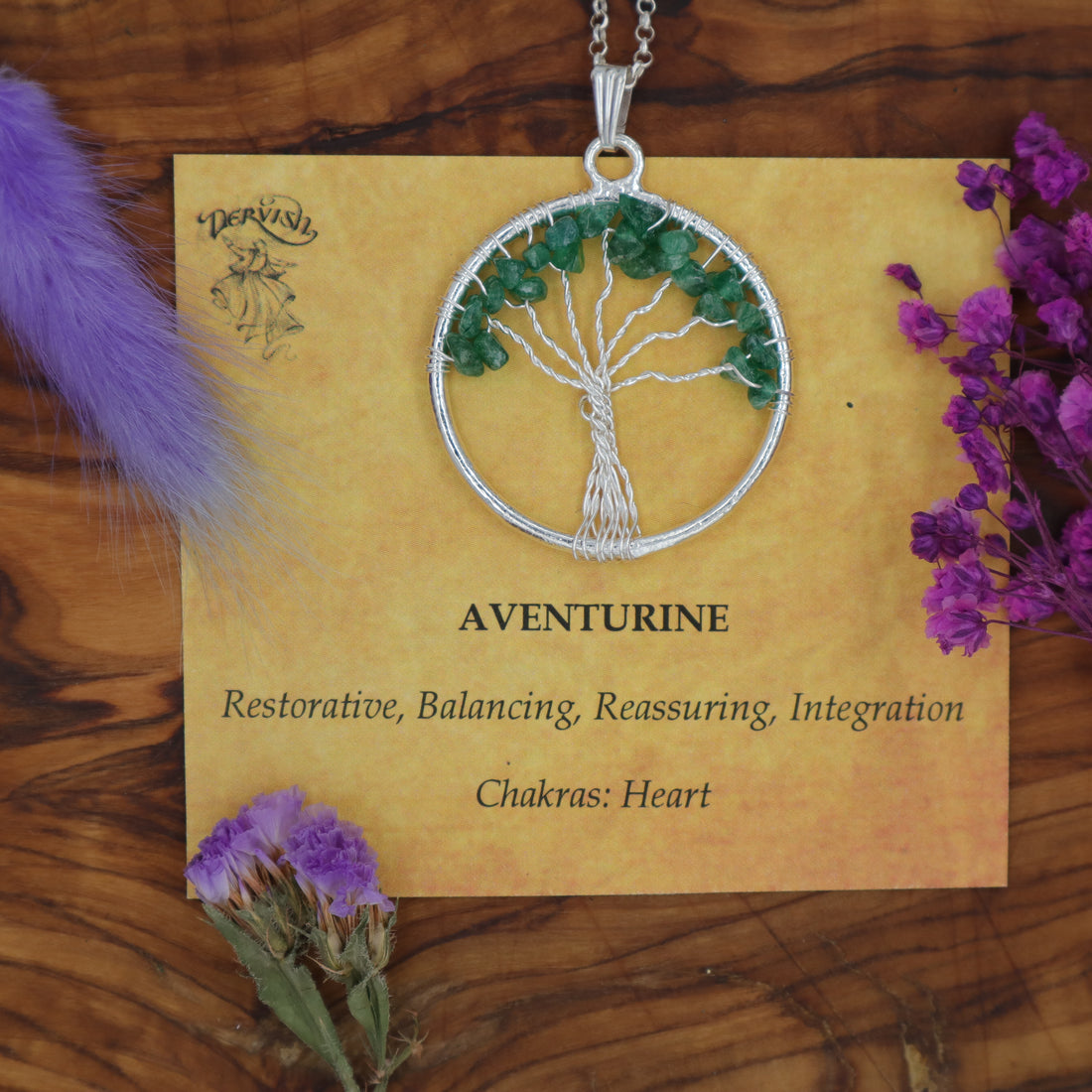 Aventurine Tree of Life Pendant